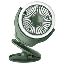 Teknum 2-IN-1 Stroller USB Charging Fan with Light - Green
