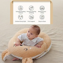 Sunveno Baby Anti-Reflux Feeding Pillow w/ C Shapped Seating Pillow - Coffee