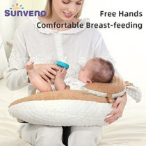 Sunveno Baby Anti-Reflux Feeding Pillow w/ C Shapped Seating Pillow - Coffee