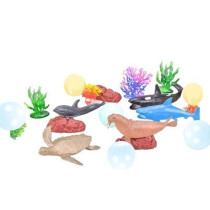 Little Story 21Pcs Ocean World Bucket Set 5Pcs With Marine Animal, 5Pcs Ocean Ball Accessories and 1 Basket - Multicolor