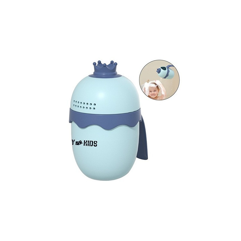Eazy Kids Royal Baby Head Shampoo Wash Rinse Shower Mug - Blue, 500ml