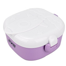 Eazy Kids Rocket Lunch Box Meal Set w/ Bowl, Scissor and Spoon - Purple (600ml)