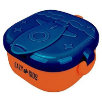 Eazy Kids Rocket Lunch Box Meal Set w/ Bowl, Scissor and Spoon - Blue (600ml)