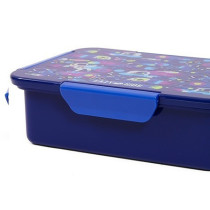 Eazy Kids Lunch Box and Tritan Water Bottle w/ Carry handle, Astronauts - Blue, 420ml