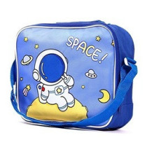 Eazy Kids Lunch Box and Water Bottle With Bag - Space Blue