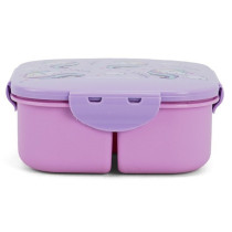Eazy Kids Square Bento Lunch Box - Unicorn Purple
