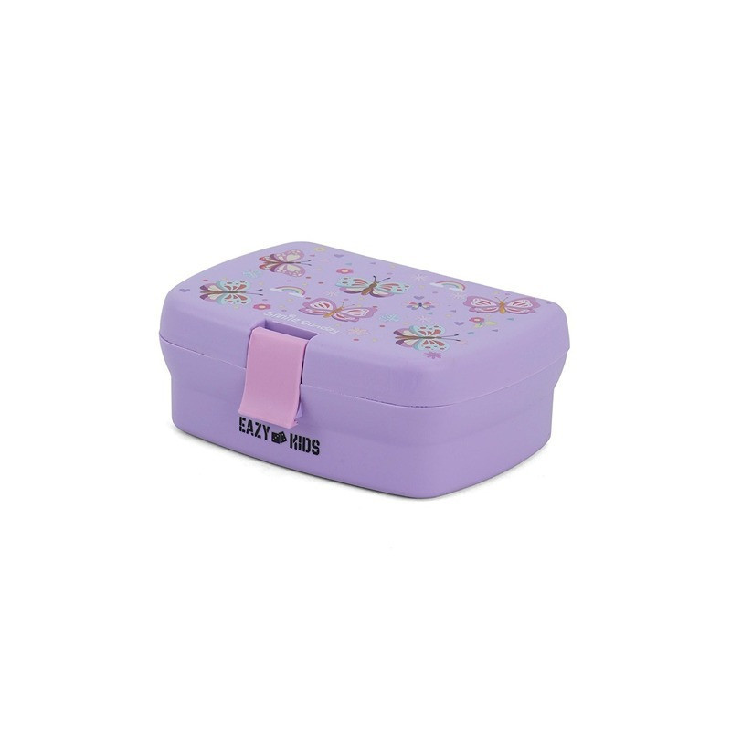 Eazy Kids Bento Lunch Box - Butterfly Purple