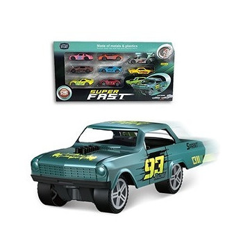 Little Story 8Pcs Slide Die Cast Toy Car Play Set