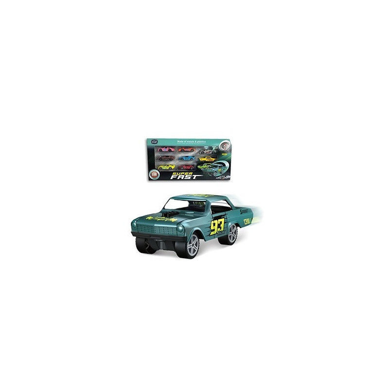 Little Story 8Pcs Slide Die Cast Toy Car Play Set