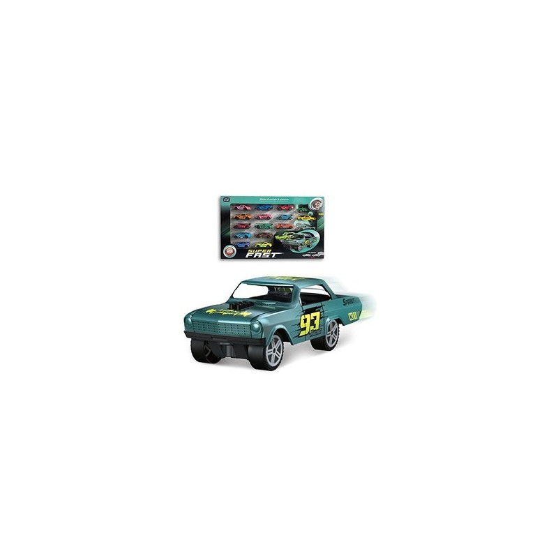 Little Story 16Pcs Slide Die Cast Toy Car Play Set