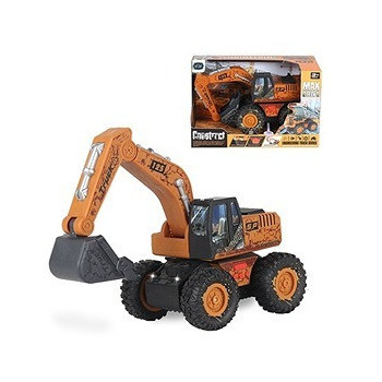 Little Story Simulation Inertial Engineering Excavator Toy Vehicle With Light and Sound, Included 3*AG13 Cell Battery - Yellow