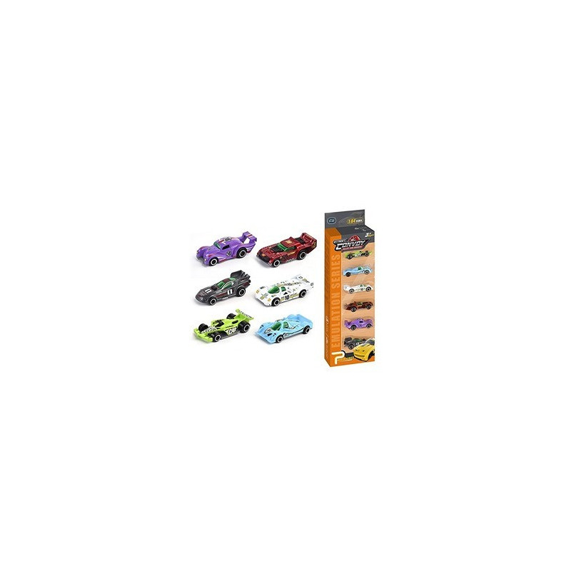 Little Story Alloy Glide Racer Toy Car (6Pcs) - Multicolor