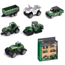 Little Story Alloy Sliding Pickup Toy Truck (6 Pcs) - Multicolor