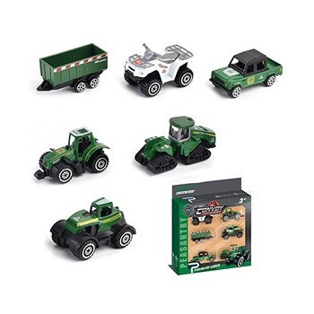 Little Story Alloy Sliding Farmer's Vehicle (6Pcs) - Multicolor