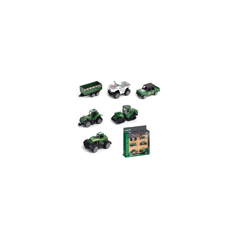 Little Story Alloy Sliding Farmer's Vehicle (6Pcs) - Multicolor