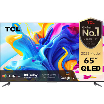 TCL 65 Inch 4K QLED Google Smart TV (2023 Model) 1 Year Warranty