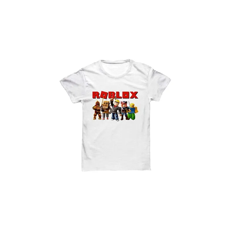 Generic Roblox Cartoon For Kids Printed T-shirt White