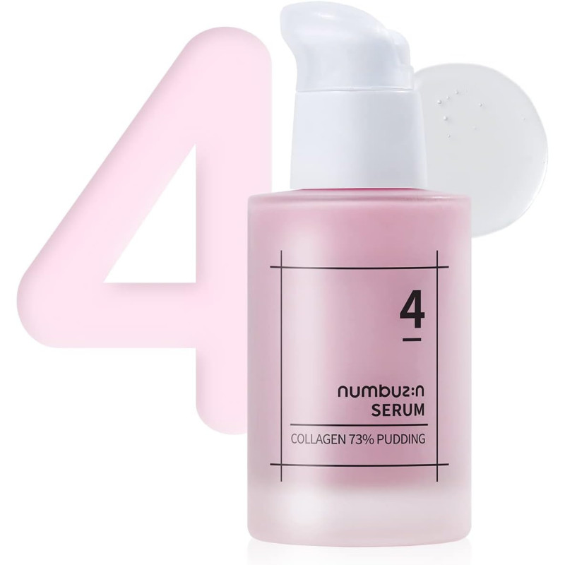numbuzin No.4 Collagen 73% Pudding Serum, Wrinkle Care, Aging Dull Skin, Elastin, Hyaluronic Acid, Niacinamide, Korean Skin Care for Face, 1.69 fl oz