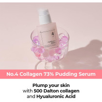 numbuzin No.4 Collagen 73% Pudding Serum, Wrinkle Care, Aging Dull Skin, Elastin, Hyaluronic Acid, Niacinamide, Korean Skin Care for Face, 1.69 fl oz