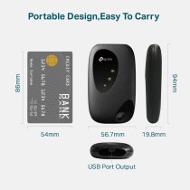 TP-Link 4G LTE MiFi, Portable Wi-Fi for Travel, Unlocked Mobile Wi-Fi Hotspot, 8 Hours Long Lasting Battery(Easy Management with Tpmifi App), Black (M7200)