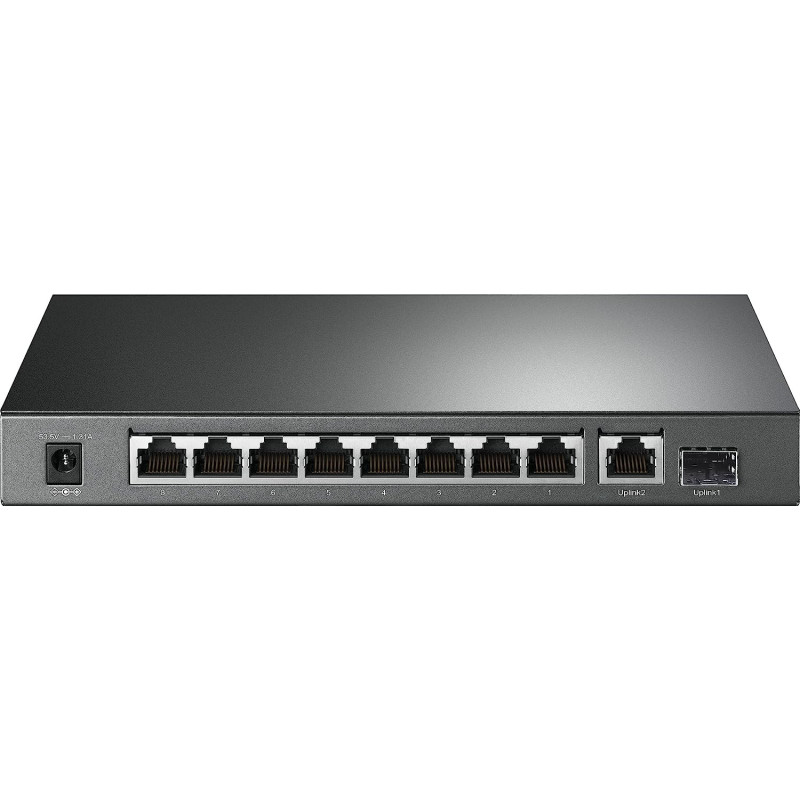 TP-Link TL-SG1210P 10-Port Gigabit Desktop Switch with 8 Port PoE+ Ethernet Switch (30W/PoE port 63W for all PoE ports, No Configuration Required), Qos