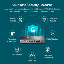 TP-Link ER605, Multi-WAN Wired VPN Router, Up to 4 Gigabit WAN Ports, SPI Firewall SMB Router, Omada SDN Integrated, Load Balance, Lightning Protection, Limited Lifetime Protection