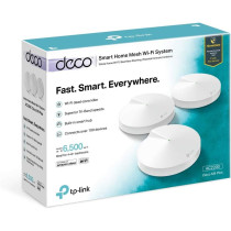 TP-Link Deco M9 Plus Whole Home Mesh Wi-Fi System, Up to 6500 Sq ft coverage, Tri-Band AC2200 with Gigabit Ports, Compatible with Amazon Echo/Alexa, HomeCare Antivirus and Parental Controls, Pack of 3