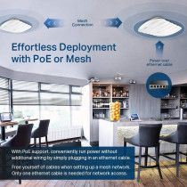 TP-Link EAP225, Omada AC1350 Gigabit Wireless Access Point, Business WiFi Solution w/Mesh Support, Seamless Roaming MU-MIMO, PoE Powered, SDN Integrated, Cloud Access Omada App, White