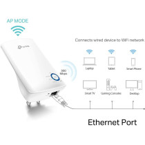 TP-Link TL-WA850RE 300Mbps Universal Wi-Fi Range Extender, Ethernet Bridge Support Wi-Fi Booster Repeater Works with any Wi-Fi Router