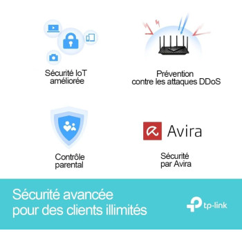 TP-Link AX5400 WiFi 6 Dual Band Gigabit Wireless Internet Router, High-Speed AX Router for Streaming, Long Range Coverage - Archer AX73