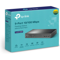 TP-Link 9 Port Fast Ethernet 10/100Mbps PoE Switch 8 PoE+ Ports @65W Sturdy Metal w/Shielded Ports Limited Lifetime Protection Extend Mode Priority Mode Isolation Mode (TL-SF1009P)