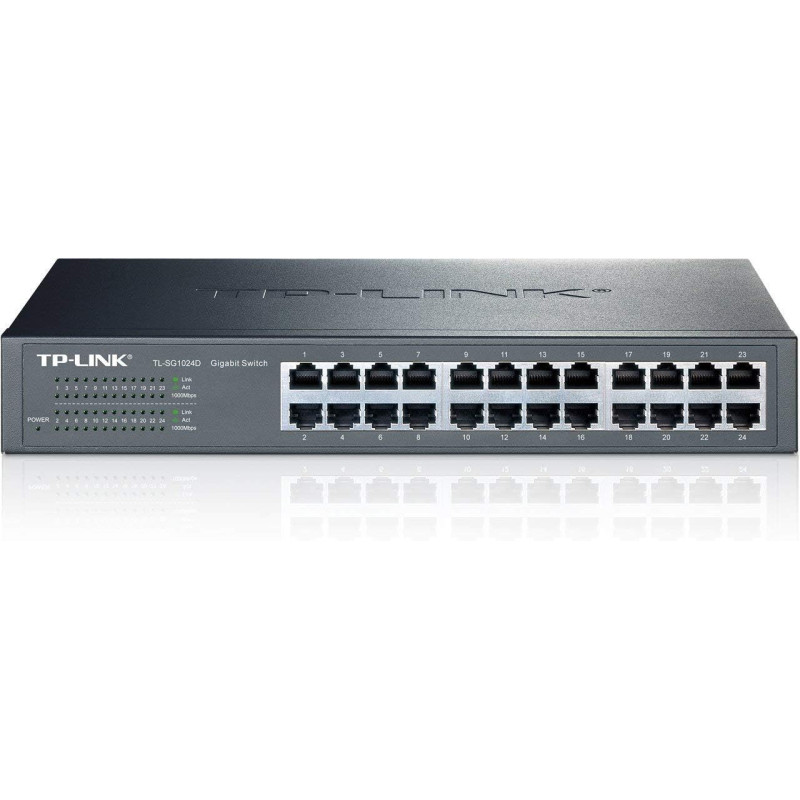 TP-Link 24-Port Gigabit Ethernet Unmanaged Switch Desktop/Rackmount (TL-SG1024D)