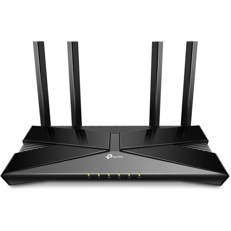 TP Link WiFi 6 AX1800 Smart WiFi Router Archer AX20 Dual Band Gigabit Router, USB Port, WPA3 Cyber Security, Parental Controls, Long Range Coverage, Easy Setup, Black