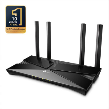 TP Link WiFi 6 AX1800 Smart WiFi Router Archer AX20 Dual Band Gigabit Router, USB Port, WPA3 Cyber Security, Parental Controls, Long Range Coverage, Easy Setup, Black