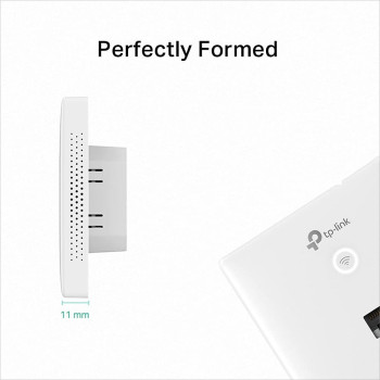 TP Link EAP115 Wall, 300Mbps Wireless N Wall Plate Access Point, Centralized Management, Integrated into Omada SDN, PoE Powered, Omada App, White, TP-LINK WALL AP