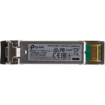 Tp-Link Gigabit Sfp Module, 1000Base-Lx Single-Mode Fiber Mini GBic Plug And Play Lc/Upc Interface Up To 10Km Distance (Tl-Sm311Ls)