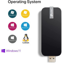 TP-LINK Wi-Fi Dongle AC1300 Wireless Dual Band USB Wi-Fi Adapter for PC Desktop Laptop Tablet (Supports Windows XP/7/8/8.1/10, OS X (10.710.11) and Linux, USB 3.0, WPS Button) (Archer T4U V3)