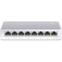 TP-Link 8 Port 10/100Mbps Fast Ethernet Switch, Desktop Ethernet Splitter, Ethernet Hub, Plug and Play, Fanless Quiet, Desktop Design, Green Technology, Unmanaged (TL-SF1008D), White