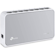 TP-Link 8 Port 10/100Mbps Fast Ethernet Switch, Desktop Ethernet Splitter, Ethernet Hub, Plug and Play, Fanless Quiet, Desktop Design, Green Technology, Unmanaged (TL-SF1008D), White