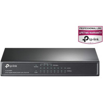 TP Link TL SG1008P Gigabit PoE Switch, 64W, Desktop, Plug Play, Sturdy Metal with Shielded Ports, Fanless, Limited Lifetime Protection, Traffic Optimization, Unmanaged, Black, 8 Port w/4 PoE Port