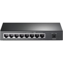 TP Link TL SG1008P Gigabit PoE Switch, 64W, Desktop, Plug Play, Sturdy Metal with Shielded Ports, Fanless, Limited Lifetime Protection, Traffic Optimization, Unmanaged, Black, 8 Port w/4 PoE Port