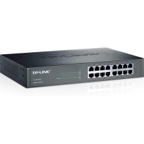 TP-Link 16-Port Gigabit Ethernet Unmanaged Switch, Plug and Play, Metal, Desktop/Rackmount, Fanless, Limited Lifetime (TL-SG1016D)