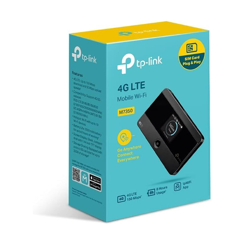 TP-Link TL-M7350 4G Mobile WiFi Router - Black