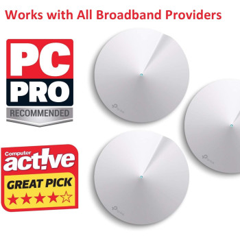 TP-Link Deco M5 Whole Home Mesh Wi-Fi System, Antivirus Security Protection, Pack of 3