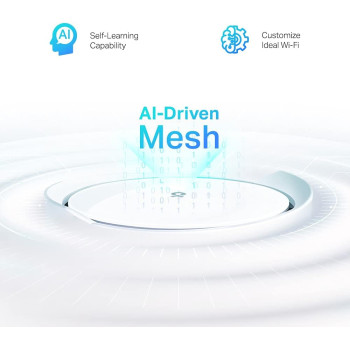 TPLink AX6600 Tri Band Whole Home AI Driven Mesh Wi Fi 6 System for Lightning Fast Connections, boosting seamless coverage with Home Shield, 2.5Gbps WAN Port, works with Alexa Deco X902Pack White