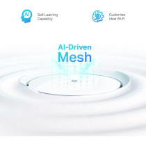 TPLink AX6600 Tri Band Whole Home AI Driven Mesh Wi Fi 6 System for Lightning Fast Connections, boosting seamless coverage with Home Shield, 2.5Gbps WAN Port, works with Alexa Deco X902Pack White
