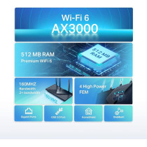 TP-Link Next-Gen Wi-Fi 6 AX3000 Mbps Gigabit Dual Band Wireless Router, OneMesh Supported, 1 USB 3.0 Port, Ideal for Gaming Xbox/PS4/Steam and 8K, Compatible with Alexa (Archer AX55)