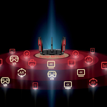 TP-Link Archer AX11000 Next-Gen Tri-Band Gaming Router, Fastest Wi-Fi Speeds Up to 10 Gbps, 1 GB RAM, Gaming Dashboard, 1x2.5Gbps WAN + 8x1Gbps LAN + 2xUSB 3.O Ports, 12 Streams, Built-in Antivirus