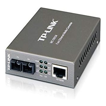 TP-LINK MC100CM Media Converter, 10/100Mbps RJ45 to 100M multi-mode SC fiber, up to 1.2miles, chassis mountable