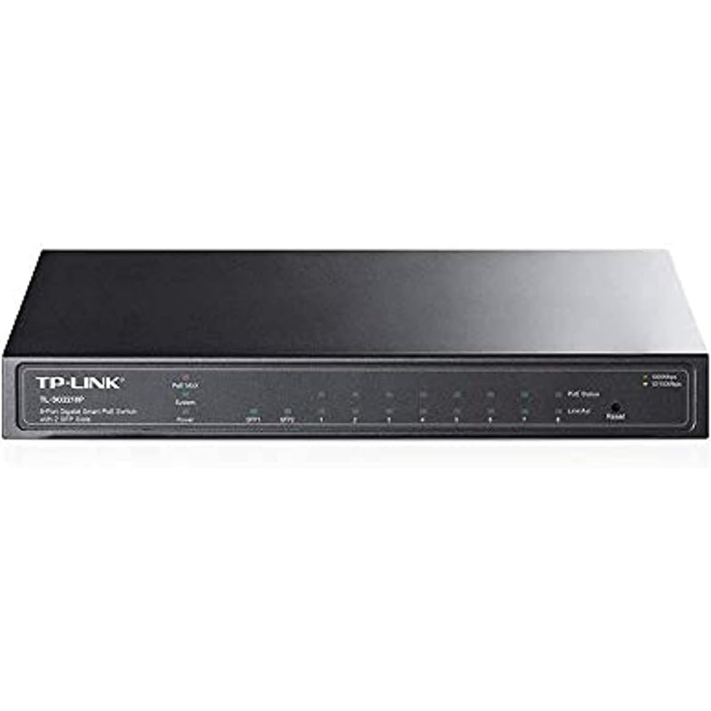 TP-Link TL-SG2210P 8-Port Gigabit Smart PoE Switch with 2 SFP Slots (Black)